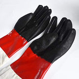 ▶ Guantes resistentes a los productos químicos DE chorro de arena de 25 pulgadas resistentes químicos de partes del pequeña sala guantes industriales, con protección de