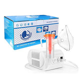 ▶ Compresor Silencioso, Inhalador Eléctrico Silencioso con 1 Boquilla y 2 Máscaras para Adultos y Niños