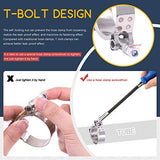 💢 Hilitchi 12 abrazaderas de acero inoxidable con bordes redondeados, abrazadera interenfriadora de admisión turbo (70-80 mm)