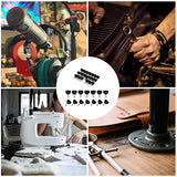 ▶ LUTER 20 Piezas M4 x 10 mm Tornillo de Mariposa Moleteado Roscado de Acero al Carbono, Pernos de Manija Moleteada Perillas de Tornillo de Pulgar De Agarre Tornillos de Sujeción Redondos Negros (Negro)