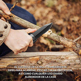 ▶ MILWAUKEE Multiherramienta Alicates Multiusos, TBONEEY Herramienta Multiusos 5-en-1 Multifuncional plegables alicates acero inoxidable Navaja Suiza Alicate Destornillador Herramienta Multifuncional, Ideal para de acampada, Montañismo y Senderismo