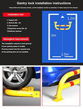 ▶ Barrera de estacionamiento Plegable para Garaje U Cicatriz Bloqueo de Espacio de estacionamiento Poste de estacionamiento de Seguridad Entrada de bolardo con Cerradura y Pernos