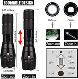 🔦 Linterna recargable TBONEEY Linterna LED Militar Visión Nocturna, Linterna de Mano USB Recargable Linternas Alta Potencia Tactica Lampara Táctica Militar de Mano Impermeable, 5 Modo, Zoomable, para Ciclismo, Camping