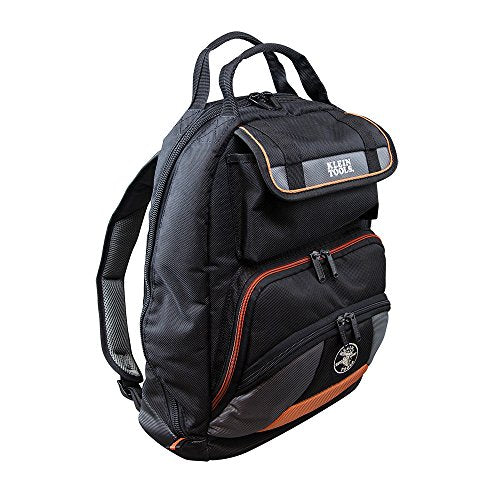 KLEIN TOOLS Mochila para herramientas Tradesman Pro™ de 44,5 cm en color negro con 35 bolsillos para trabajo pesado - Klein Tools