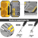 ▶ Juego de Destornilladores 145 en 1- Destornilladores de Precisión Extraíble Profesional Magnética Kit de Herramientas de Reparación para Teléfono/NS SWITCH/PS4/Consola de juegos/Electrónica etc.