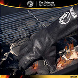 ▶ Guantes ignífugos Guantes resistentes al calor extremo para barbacoa – Guantes de parrilla de alta temperatura –ente al aceite – Revestimiento de neopreno (18 pulgadas)