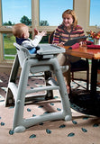 Rubbermaid Commercial Products - Silla alta Rubbermaid Platinum, robusta, con asiento para jóvenes, platino, lista para montar,