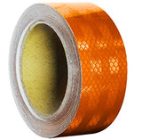 VViViD cinta de vinilo reflectante de alta intensidad con patrón de panal de abeja de grado industrial, Anaranjado, 2" x 30ft