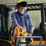 ▶ Careta de protección de Seguridad Industrial   - Protector facial con visera de soldadura IR Shade 5, trinquete, tinte transparente, revestimiento antivaho, negro, 14230