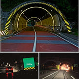 ▶ Cinta De Advertencia De Peligro Autoadhesiva Marca De Seguridad Cinta Reflectante Cinta De Barrera Antideslizante Vehículos Impermeables 15 CM × 50 M,Red & White