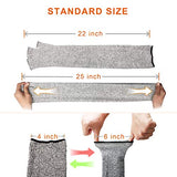 Mangas resistentes a los cortes con guantes de medio dedo, protección de nivel 5, mangas de seguridad para soldadura, cocina, jardinería (1 par)