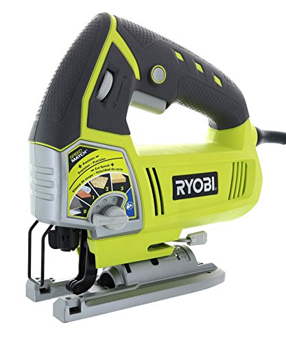 Sierra caladora  Orbital de 4,8 amperios con vástago en forma de T con luz LED integ Ryobi JS481LG rada