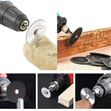 ▶ DREMEL - Paquete de 36 piezas HSS diamante hoja de sierra circular hoja de corte conjunto con 6 piezas Mandrels, discos de corte de resina, ruedas de corte de diamante, para dremel accesorios herramientas rotativas con 2 destornilladores