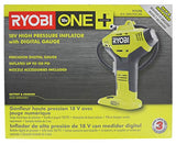 ▶ RYOBI Inflador de energía portátil para neumáticos [nuevo medidor digital] [18 voltios] [sin cable] [ONE+ sistema de batería] [P737D] (batería no incluida, herramienta eléctrica)