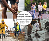 Rodilleras deportivas(PAR) de compresion con varillas laterales, almohadilla de gel, y vendas ajustables para mayor soporte, brindan alivio y soporte a rodillas, ideales para futbol, raquetball, atletismo, spinning, voleibol, y mas actividades deportivas