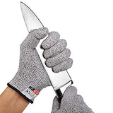 ▶ Guantes de Trabajo Anticorte , Nivel 5 protección de la Cocina Grado alimenticio Guantes de Seguridad para el Corte de Carne, Cocina, Corte, Corte y pelar, carpintería, 1 par