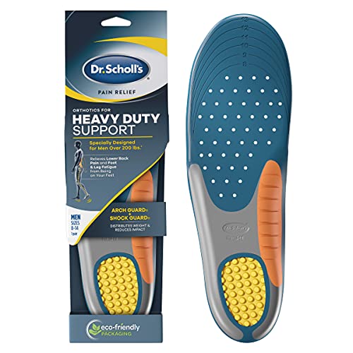 ▶ DR. SCHOLL'S Pain Relief Orthotics for Heavy Duty Support for Men, 1 Pair, Size 8-14