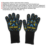 ▶ Guantes ignífugos de 800 Fire 1482 ° F Para Horno Resistente A Altas Temperaturas, Guantes de Trabajo Antideslizantes Con Puño Largo Extendido Para Cocinar A La Parrilla (1 Par)