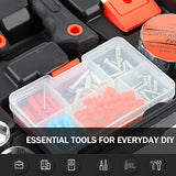 ▶ Juego de Herramientas Manuales Portátiles para el Hogar MCSWSEE Kit de Herramientas, Caja de Herramientas 132 en 1, , con Caja de Herramientas de Plástico para Reparaciones Diarias, Ddecuado para Uso MCSWSEE