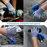▶ Guantes de Trabajo Anticorte  de nivel 5 de protección, con revestimiento de látex ecológico, comodidad y destreza, guantes de corte de seguridad para cocina, desprendimiento de ostras, corte de carne, mandolina, pequeño