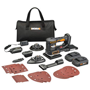 Lijadora multifunción inalámbrica (20 V, 2,0 Ah, 2 baterías y 1 cargador) WORX WX820L.2