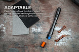 🔦 Linterna recargable NEBO Inspector - Linterna LED recargable de 500 lúmenes con clip de bolsillo de acero, cable de carga USB, impermeable IPX7 y base magnética, color gris plomizo