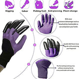 ▶ Guantes de jardinería de cuero profesionales para mujeres y hombres, guantes de trabajo de jardín rosa con protección del antebrazo