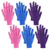 ▶ Guantes de jardinería  de trabajo de poliéster para mujer, guantes de jardín (3 colores, 6 pares)