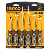 ▶ Set De 6 Destornilladores con punta Magnética Desarmadores Phillips Y Plano Acero Cr-V HKSD0628