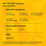 ▶ Orejeras X4P5E, color naranja forestal, 10 EA/Case 3M PELTOR