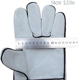 ▶ Guantes de Soldador Resistentes al Calor, Guantes de Soldador, Guantes de Cuero for soldar, Manoplas for soldadores/excelente Agarre/Camping/Cocina/jardinería