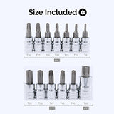 ▶ NEIKO Equipo de Llaves de Cubo-T con Puntas Torx de Calidad Profesional, 13 Piezas