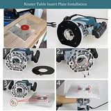 Herramientas de carpintería Placa de inserción de mesa de enrutador de aluminio, placa de inserción de enrutador