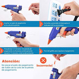 ▶ Sojitas Mini Pistola de Silicón con 50 PSC Barras Pegamento Caliente Adhesivo para Bricolaje（20W, Barras de 7mm, largo de 10cm)