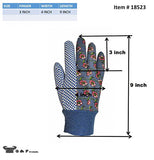 ▶ Guantes Jardinería para mujer (3 pares), color verde, rosa y azul