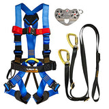 ▶ Fusion Climb Pro Backyard Zip Line Kit FK-A-HLT-19 Arnés con cordón, Color Negro