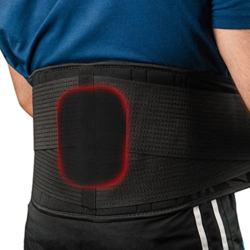 ▶ Cinturón de protección Lumbar , Soporte Lumbar de Cintura Inferior para Ciática, Hernia de Disco, Alivio Del Dolor de Espalda de Escoliosis, Levantamiento de Pesas, Correas Ajustables, Diseño de Malla Transpirable con Almohadilla Lumbar (Grande)