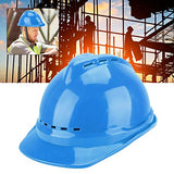 ▶ Casco Seguridad de ABS Recto Grueso, Protección Cabeza del Sitio Construcción Trabajador, Casco Rígido Ventilado y Transpirable Cinco Colores Disponibles(Azul)