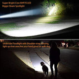 🔦 Linterna recargable GEPROSMA Linternas de Mano Recargable Led Alta Potencia 8000 LM Potente Grande Batería 10000mAh de Larga Duración Impermeable, Luz Camping Brillante, Teléfono con Carga USB