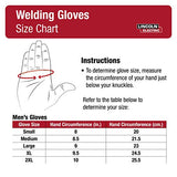 ▶Guantes de soldador de  piel para soldar y aparejar, resistentes a los impactos, resistentes a los cortes, varios tamaños disponibles (S - 2XL), Negro, Rojo, Large