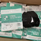 ▶ Mascarillas desechables  Paquete de 10 Powecom de 5 capas, protección transpirable KN95, mascarilla facial, máscaras antipolvo, estándar mejorado GB2626-2019 (negro)