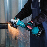▶ MAKITA Amoladora angular inalámbrica con 2 baterías