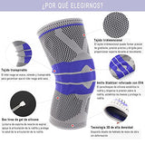 ▶ Profesional de 2 unidades, compresión con rodilleras de almohadillas de gel para rótula + estabilizadores laterales, protección de para mujeres y hombres para dolor de, artritis, correr, deportes, ACL, desgarro de menisco, recuperación de lesione