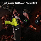 🔦 Linterna recargable YIERBLUE Foco recargable con LED de 2000 lúmenes, IP67 impermeable, linterna de mano con filtro de luz roja desmontable, 10000 mAh de larga duración (fluorescente)