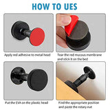 🔩 Neatbuddy - Juego de 4 topes para el marco de la cama ajustable, color negro, con almohadillas para muebles y tornillos, no más crujidos, protege la pared de golpes, fácil de instalar (3 a 9 cm)