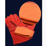 ▶ Guantes De Soldador, Guantes De Cuero For Soldadores Mecánicos, Protección Laboral, Soldadura A Alta Temperatura, Guantes De Aislamiento Extendido