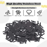 💢 Hilitchi - Soporte recto de acero inoxidable para esquinas rectas y planas con tornillo (40 mm, 20 unidades)