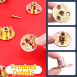 💢  Hilitchi Brad Hole Tuerca en T de acero al carbono con tornillos (M10-64 piezas)