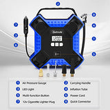 AstroAI Compresor de Aire 12V DC, Inflador de Llantas Neumaticos Electrico160 PSI con adaptador de corriente para coche, Apagado automático azul