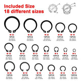 ▶ WISEUP Juego Alicates Para Anillos Seguridad Con 225 Piezas Juego Anillos Retención 4 Piezas 7 Pulgadas (Diámetro La Punta 1/20") Kit Alicates Para Anillos Seguridad Alicates M